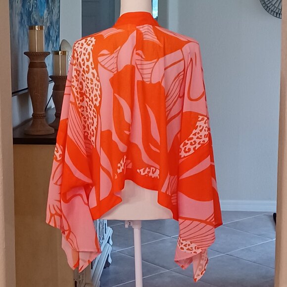 EUC Anthropologie Tie-Front Crop Length Cover Up ~ One Size Fits All - Picture 5 of 7